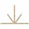 Ekena Millwork Saratoga Rough Sawn Timber Gable Bracket, Douglas Fir, 96"W x 64"H x 4"D x 4"F, 16/12 Pitch GBW096X64X0404SAR00RDF - alternate 1